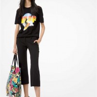 Женские Штаны (Stretch-Cotton Cropped Trousers) 65569-05 Черный