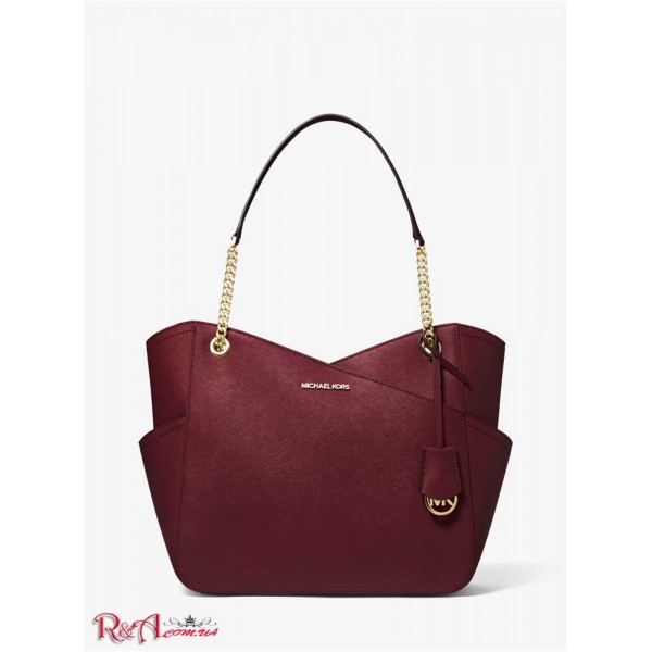 Женская Сумка на Плечо MICHAEL KORS (Jet Set Large Saffiano Leather Shoulder Bag) 65379-05 Merlot