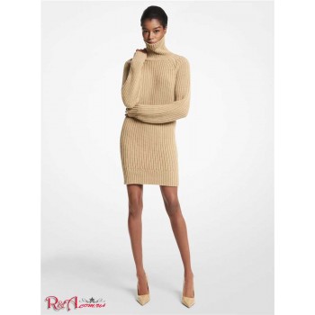 Женская Водолазка (Shaker Knit Cashmere Turtleneck Dress) 65139-05 ячмень