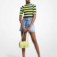 Женский Свитер (Striped Stretch Viscose Short-Sleeve Sweater) 60769-05 Brt Limeade