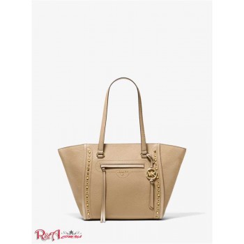 Женская Таут Сумка (Carine Medium Studded Pebbled Leather Tote Bag) 65479-05 верблюд