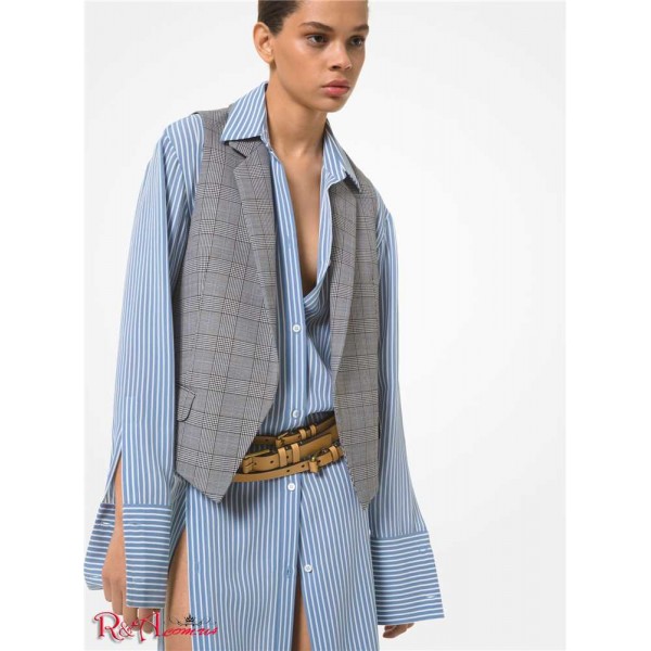 Женский Жилет MICHAEL KORS (Glen Plaid Wool Vest) 61089-05 озеро