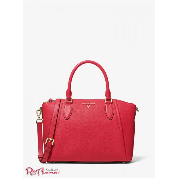 Женская Сумка Сэтчел MICHAEL KORS (Sienna Medium Pebbled Leather Satchel) 65539-05 Crimson