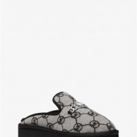 Жіночі Шльопанці (Noa Embellished Logo Jacquard Slide) 65279-05 Перловий Сірий/Чорний