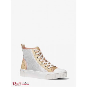 Женские Сникерсы (Gertie Two-Tone Sequined Canvas High-Top Sneaker) 65219-05 светлый шифер