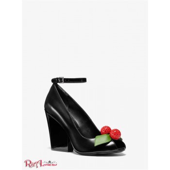 Жіночі Туфлі (Julianne Cherry-Embellished Leather Peep-Toe Pump) 49209-05 чорний