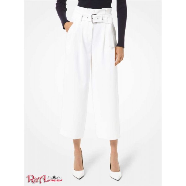 Жіночі Штани MICHAEL KORS (Belted Crepe Trousers) 60839-05 білий