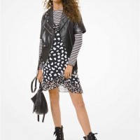 Жіноча Куртка (Leather Short-Sleeve Moto Jacket) 47929-05 чорний